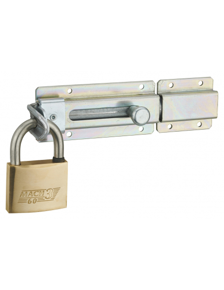 Verrou transversal porte-cadenas (versions : leger 180mm /lourd 230mm) 00912252