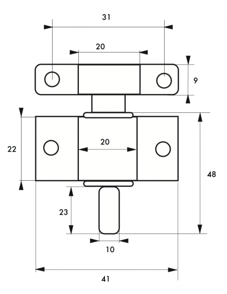 Verrous de fenêtre LOQUETEAU DE FENETRE 00100426