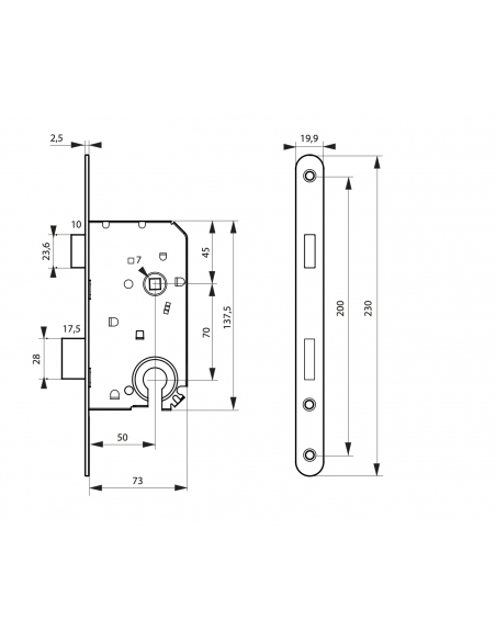 Boitier serrure magnétique pour cylindre /br 00401556