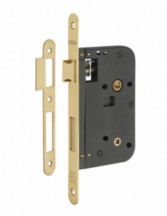 Serrure à encastrer A ENCASTRER à condamnation têtière Bouts Ronds - Axe 60mm - pour sanitaire 00009301