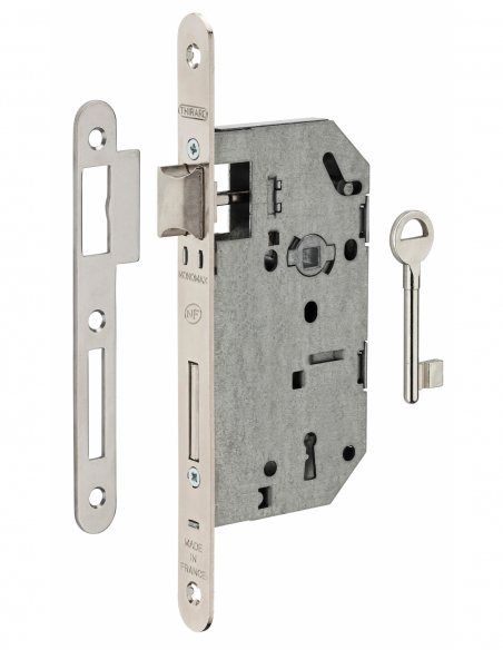 Serrure à encastrer MONOMAX NF - axe à 50 mm - PDT ½ tour - 1 clé - porte d'intérieur 00456820