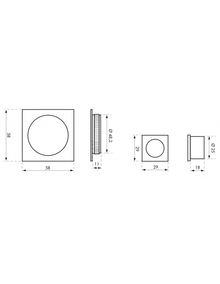 Serrure à crochet GALANDAGE - Axe 50mm - pour porte coulissante - rosaces carrés 00301132