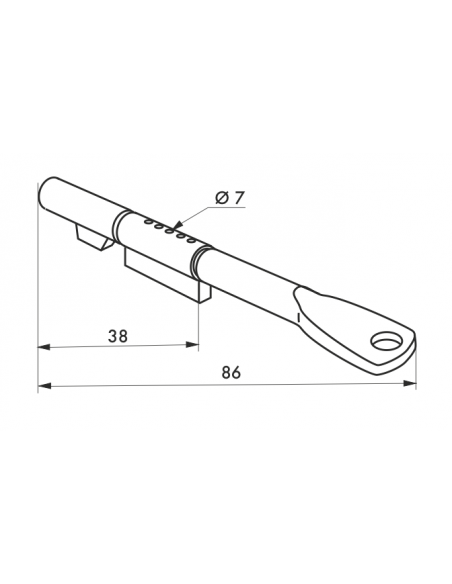 Clé de blocage pour Serrure à encastrer Ø 7mm 00196770