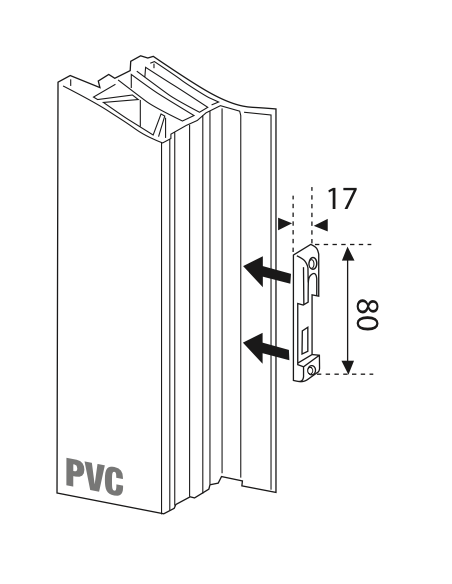 Gâche pour serrure FERCO by THIRARD, porte bois ou PVC, en applique ou à encastrer 00077037