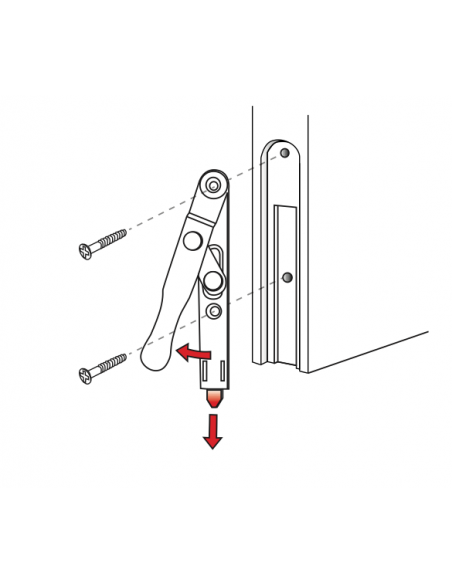 Accessoire pour serrure FERCO by THIRARD Verrou à levier avec sortie de tringle - pour fenêtre PVC 00013953