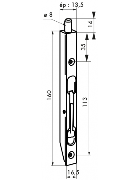 Accessoire pour serrure FERCO by THIRARD VERROU A onglet - pour porte fenêtre en bois 00013948