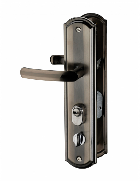 Poignée de porte d'entrée ENSEMBLE à condamnation avec plaque 00092552