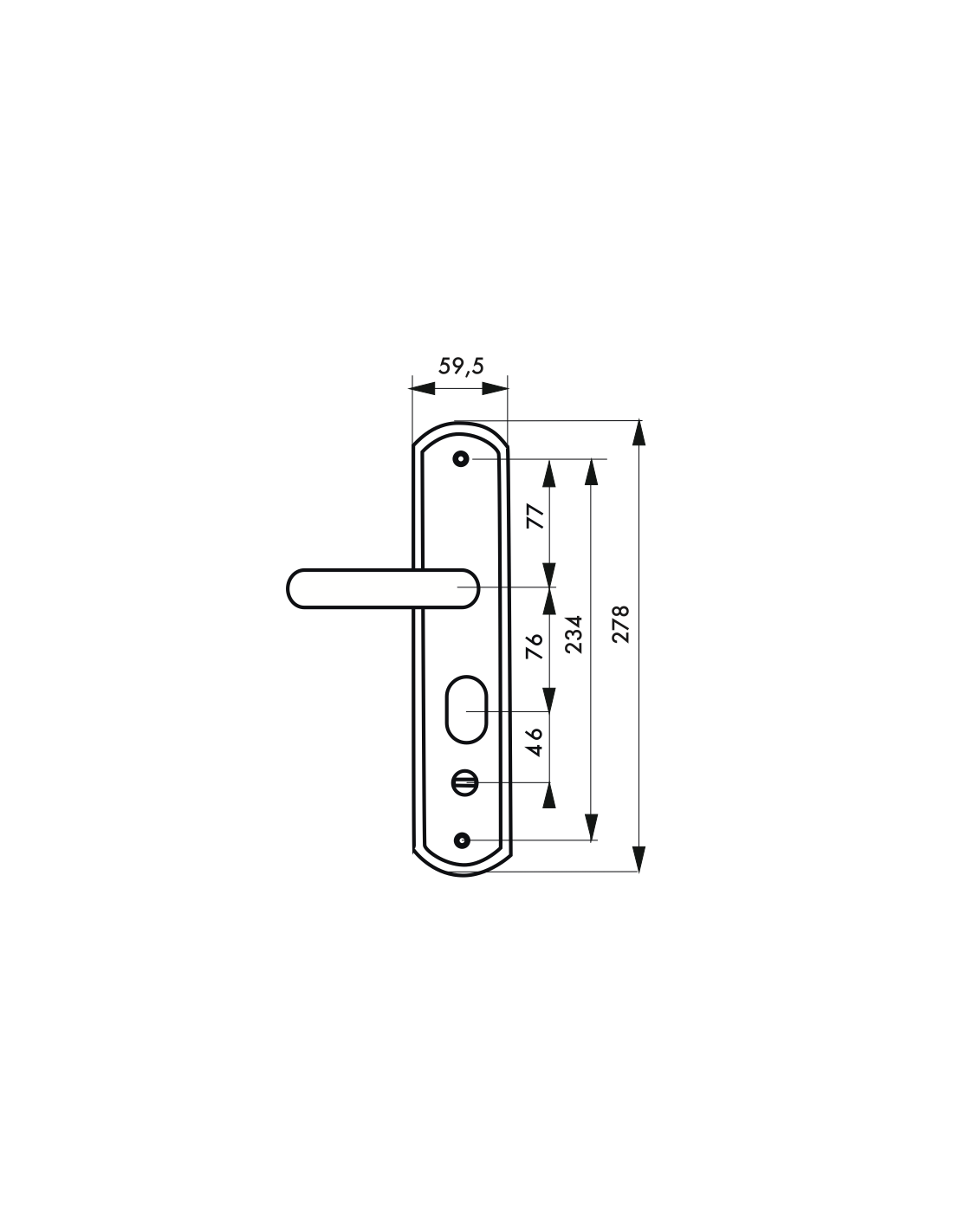 Poignée de porte intérieure THEMIS à condamnation Blanc 902971 Thirard ❘  Bricoman