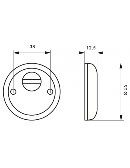 Paire de rosaces de sécurité chromé 00090367