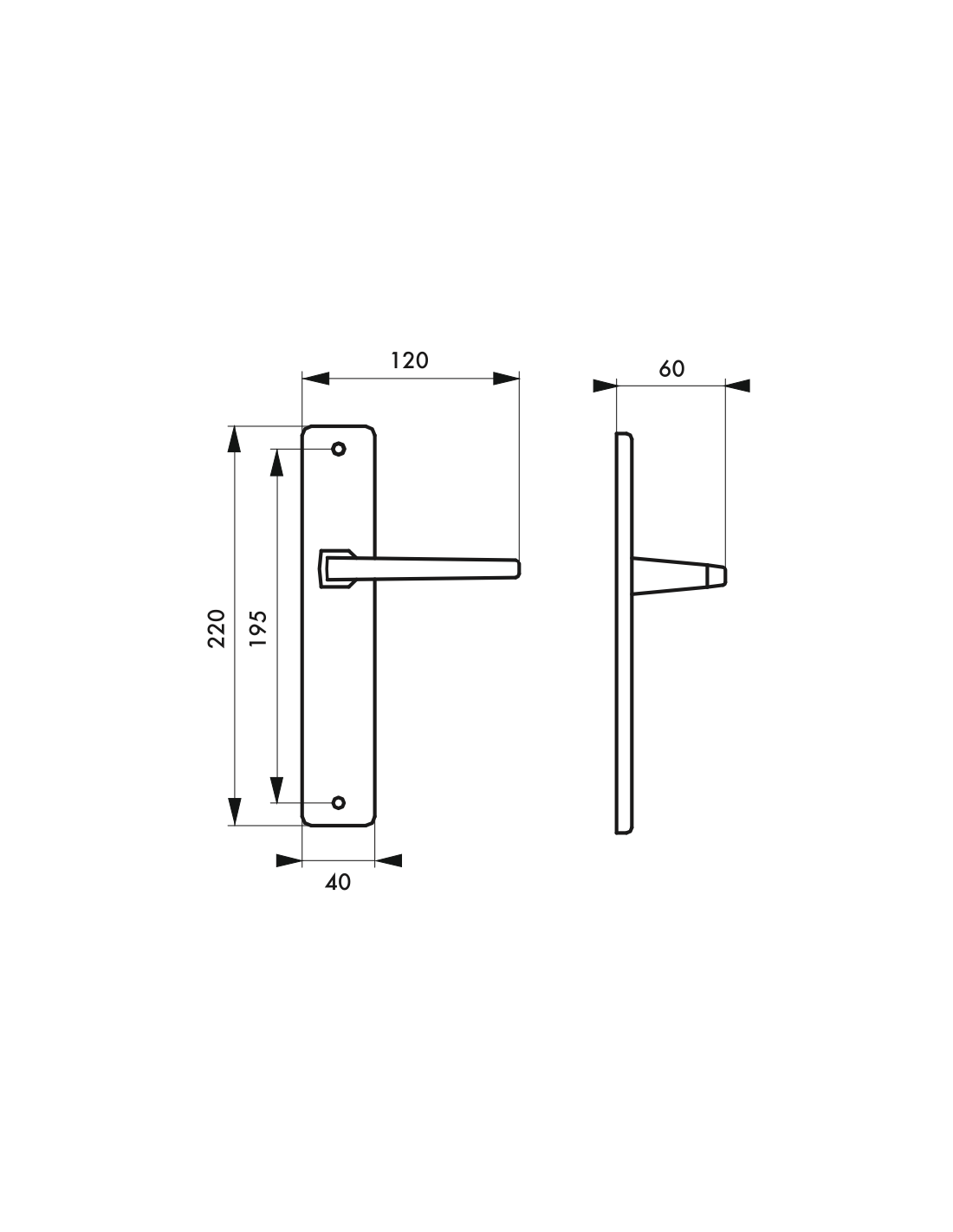 Poignée de porte Safir laqué blanc - entraxe 195-92 mm THIRARD, 1181110, Quincaillerie