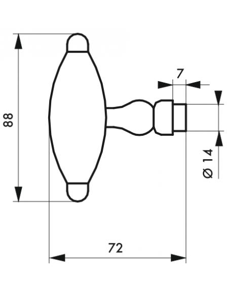 Poignée de porte d'entrée BOUTON DOUBLE FER TORSADE 00206801