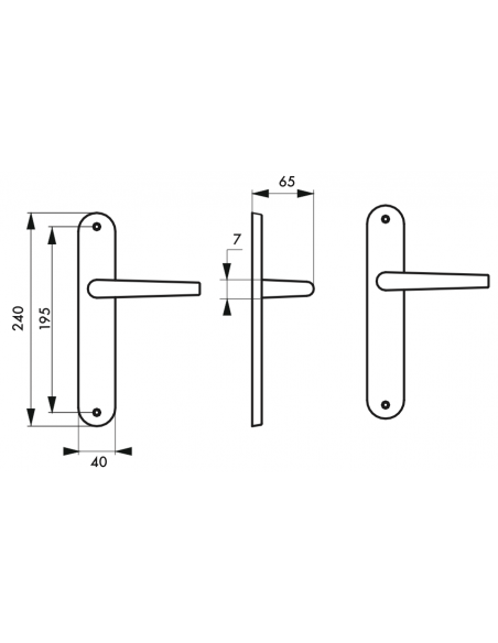 Poignée sur plaque SELENE 00590230