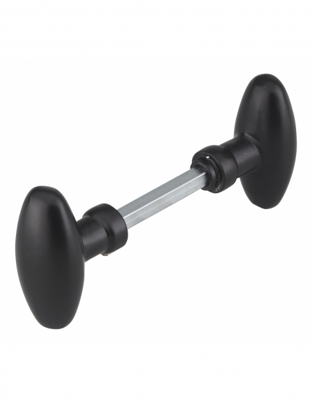 Bouton double ovoide carré 6x90mm 1 portée noir 00006802