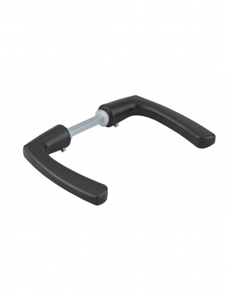 Bequille double carré 6x110mm noire 00003473