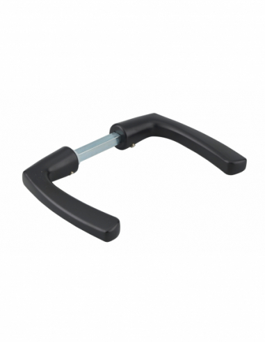 Bequille double carré 6x110mm noire 00003473