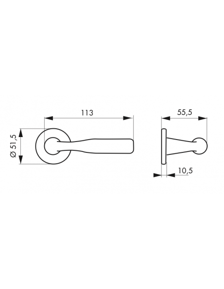 Poignée de porte intérieure Béquille double nickelé brossé/satiné 00290301