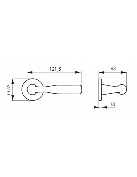 Poignée de porte intérieure Béquille double nickelé brossé/satiné 00290301