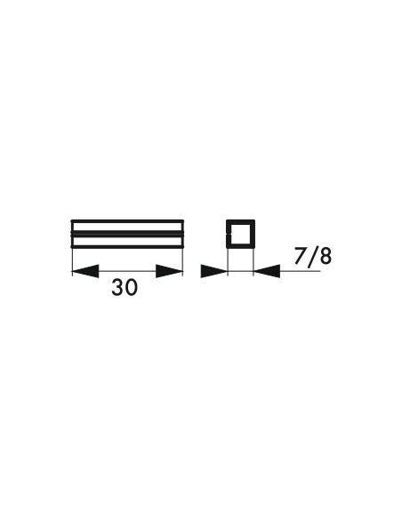 FOURREAU CARRE 6 à 7 mm / 7 à 8 mm (2 pièces sur carte) 00106700