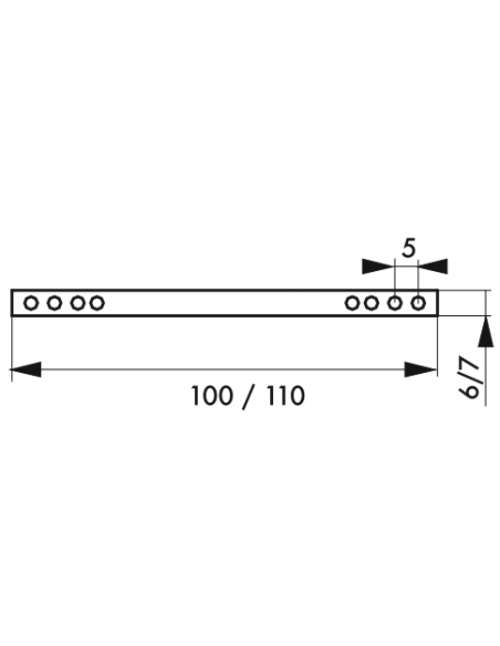 Jeu de 2 CARRE 6 x 110 mm OU 7 x 110 mm - fendus ou pleins 00110483