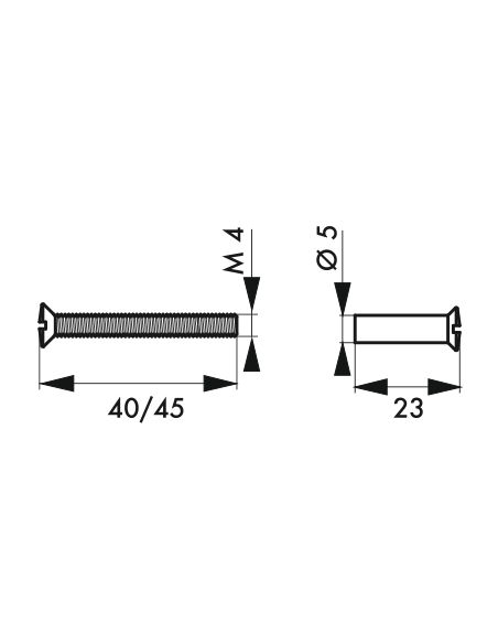 VIS métaux 4 x 40 mm pour ensemble (2 pièces sur carte) 00100445