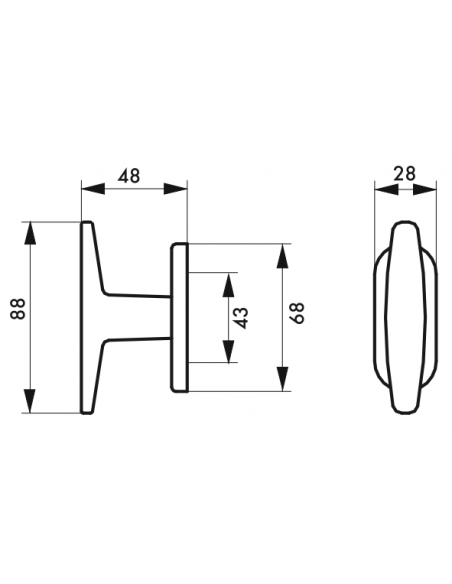 Poignée de fenêtre BOUTON FENÊTRE F2 avec vis de pose 00200473