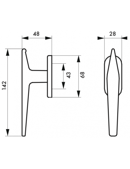 Poignée de fenêtre BOUTON FENÊTRE F2 avec vis de pose 00200473