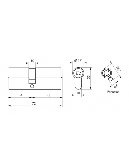 Cylindre 4 clés à pompes - SURVEYOR 00216730