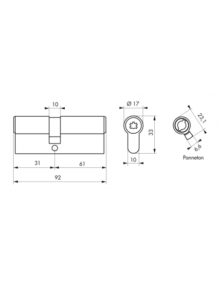 Cylindre 4 clés à pompes - SURVEYOR 00216730