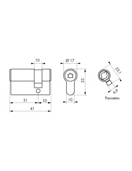 Cylindre 4 clés à pompes - SURVEYOR 00216730