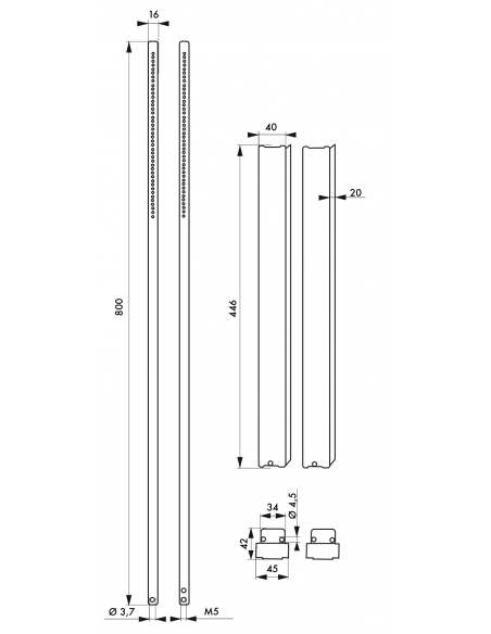 Serrure en applique TARGA CP - 75 x 130 mm 00051711