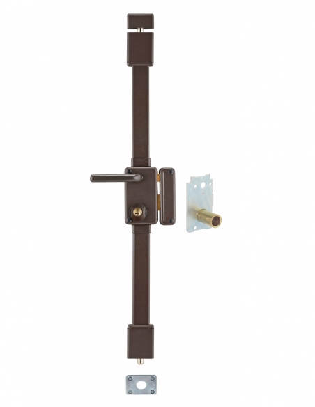 Serrure en applique a2p* BELUGA marron CR Ø 23 Transit 2 - 75 x 130 - 4 clés 00751912