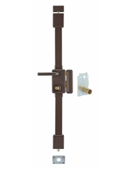 Serrure en applique a2p* BELUGA marron CR Ø 23 Transit 2 - 75 x 130 - 4 clés 00751912