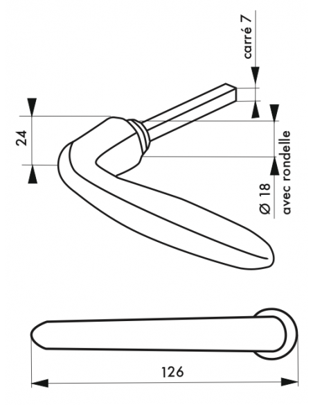 Serrure en applique BELUGA a2p* - CP TRANSIT 2 - 75 x 130 mm - 4 clés 00755110