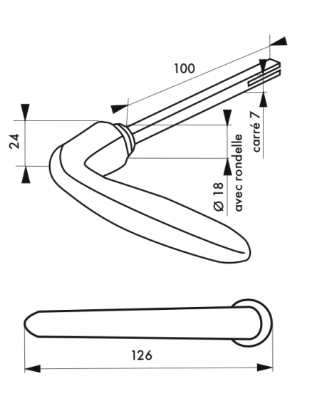 Serrure en applique BELUGA a2p* - CP TRANSIT 2 - 75 x 130 mm - 4 clés 00755110