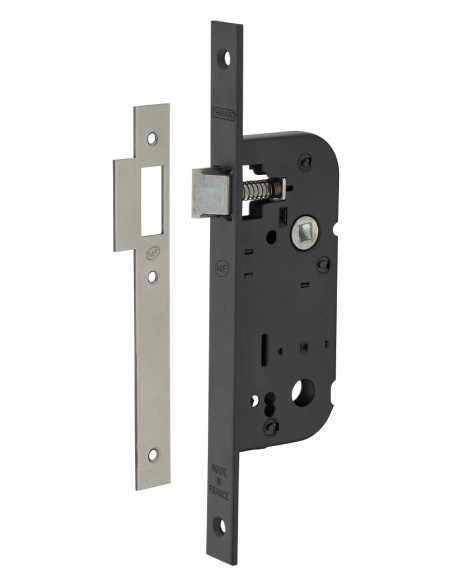 Serrure à encastrer NF - BEC DE CANE - Axe 40mm - porte d'intérieur 00401500