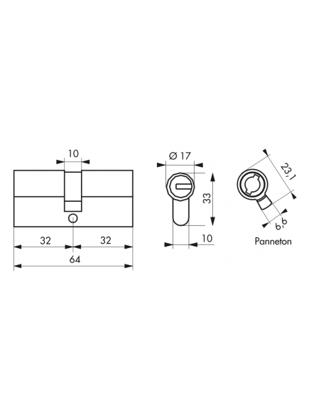 Cylindre 5 clés magnétiques - FEDERAL S 00203730