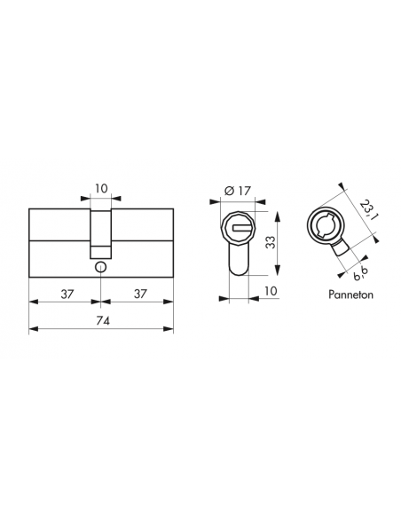 Cylindre 5 clés magnétiques - FEDERAL S 00203730