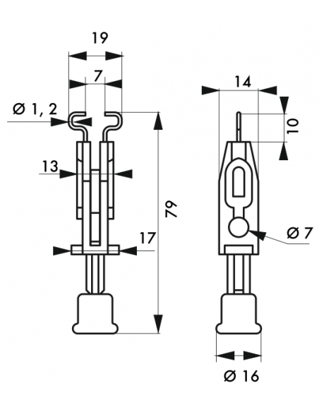 VERROUILLAGE mini disjoncteur 12,7 mm maxi 00091313