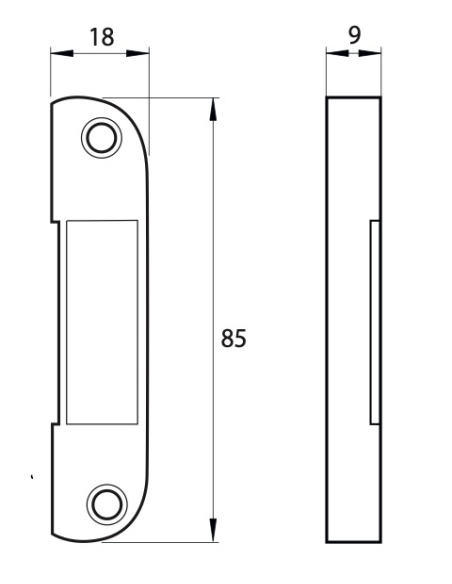 Gâche pour serrure FERCO by THIRARD, porte bois ou PVC, en applique ou à encastrer 00077037