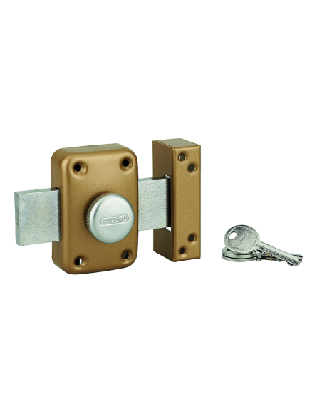 Verrous,Porte de garage basculante APACHE à bton et cyl. 40 mm pêne 160mm 00490501