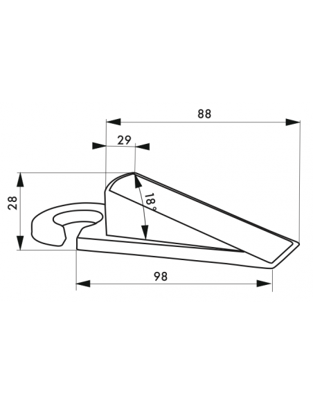 Câle de porte blanc avec accroche poignée 00202026