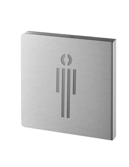 Signalétique découpée inox brossé 120x120 mm 00332387