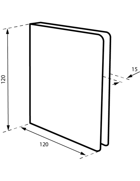 Signalétique découpée inox brossé 120x120 mm 00332387