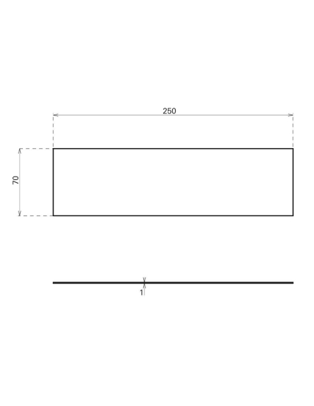 Plaque de poussée (rectangle ou demi-lune) 00022325