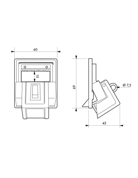 VERROUILLAGE disjoncteur à bascule 42mm 00091266