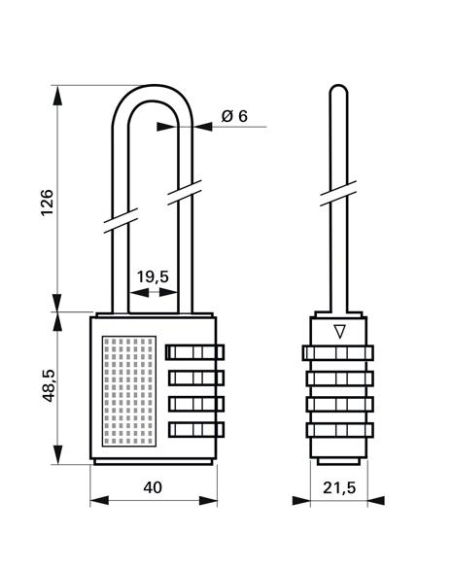 Cadenas COMPACT combinaison modifiable 00037900