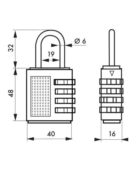 Cadenas COMPACT combinaison modifiable 00037900