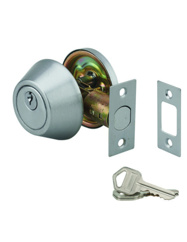 VERROU bouton et cylindre 3 clés-axe réglable 60/70mm 00900516