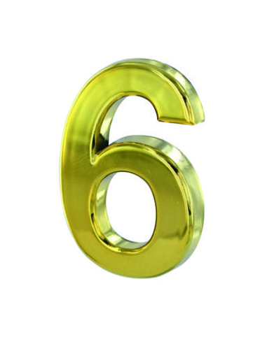 Chiffre "0" à "9" finition laitonnée H.50mm - adhésif 00967200