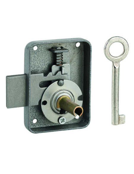 Serrure de meuble 50 mm axe 25 mm droite 00008350